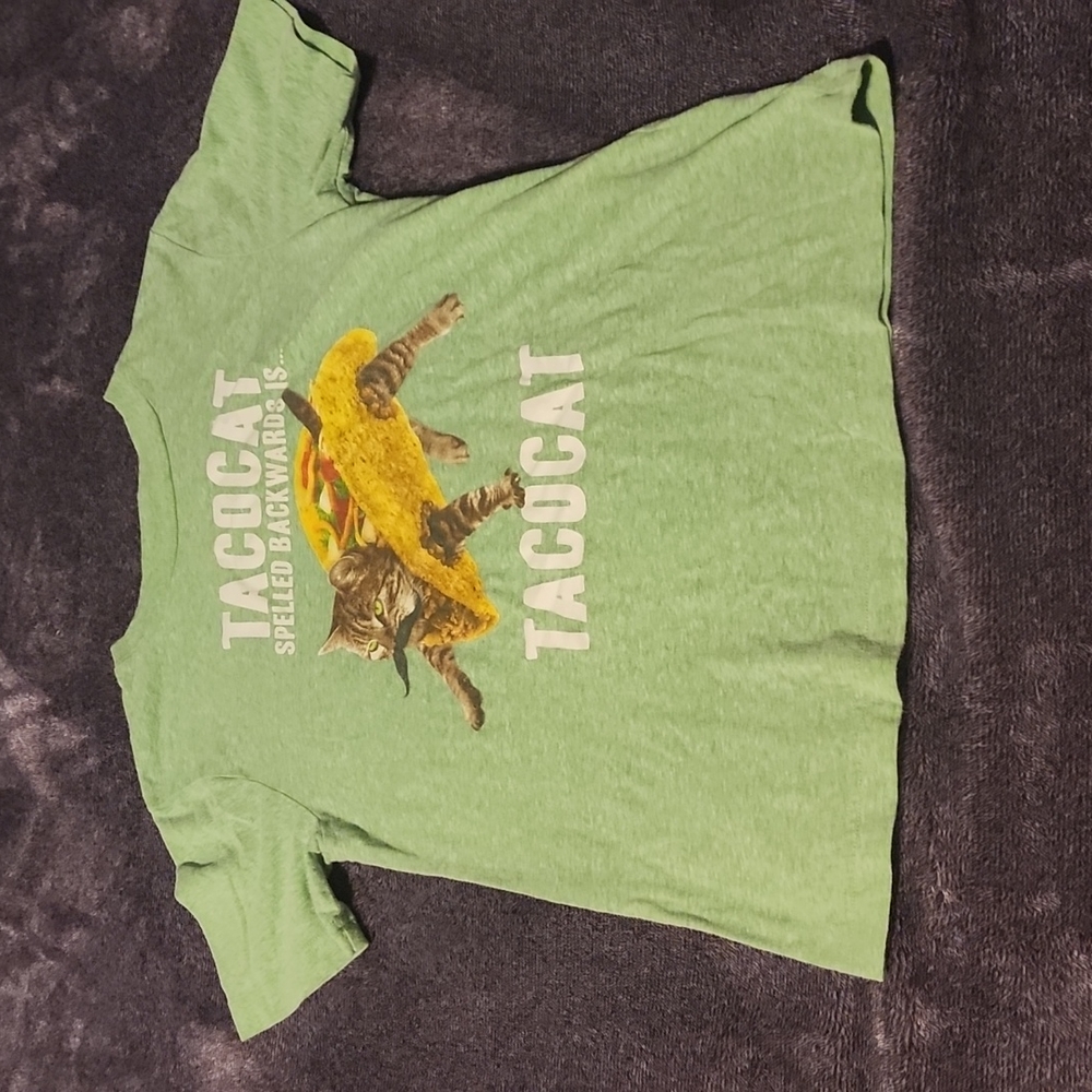 Boys jEM collective short sleeve tee size M taco cat graphic